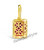 New Ruby Pendant Yellow Gold 1 1/4" White Diamond 1ct 14k Custom Pendant