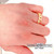 Miami Cuban link band ring in yellow gold
