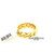 Miami Cuban link band ring in yellow gold