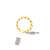 Miami Cuban link band ring in yellow gold
