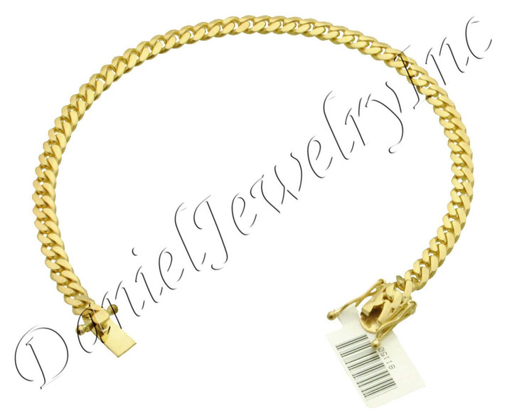 5mm Miami Cuban Link 22k Solid Bracelet