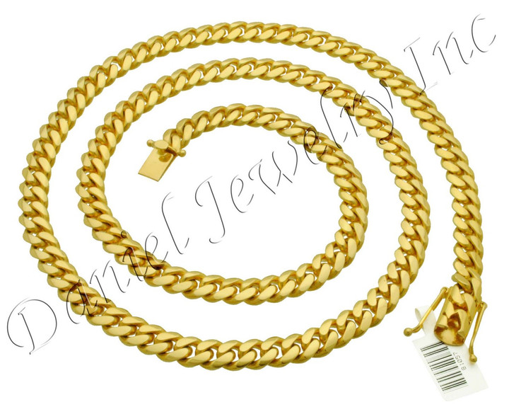 9mm Miami Cuban Link 14k Solid Chain