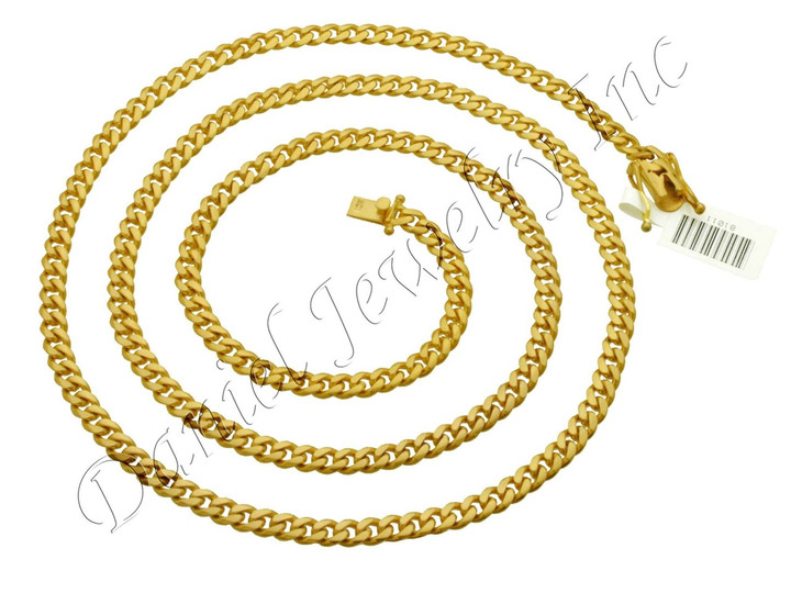 5mm Miami Cuban Link 10k Solid Chain