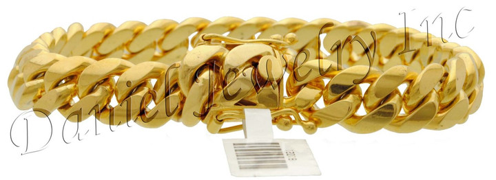 11mm Miami Cuban Link 18k Solid Bracelet