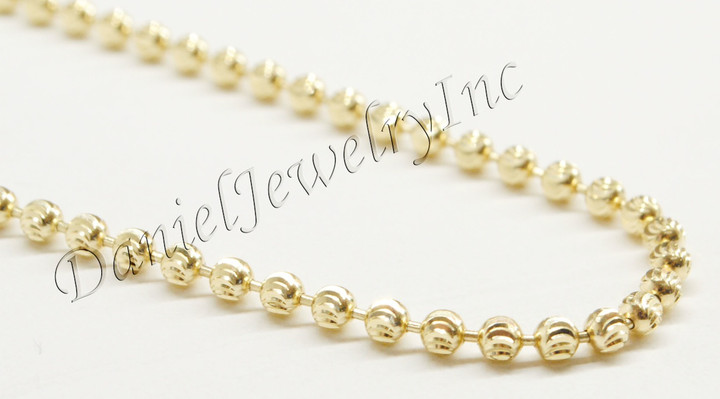  3mm Moon Bead Chain14k gold 