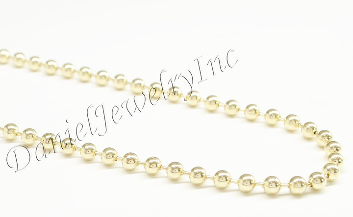 5mm Ball Bead Chain 10k gold