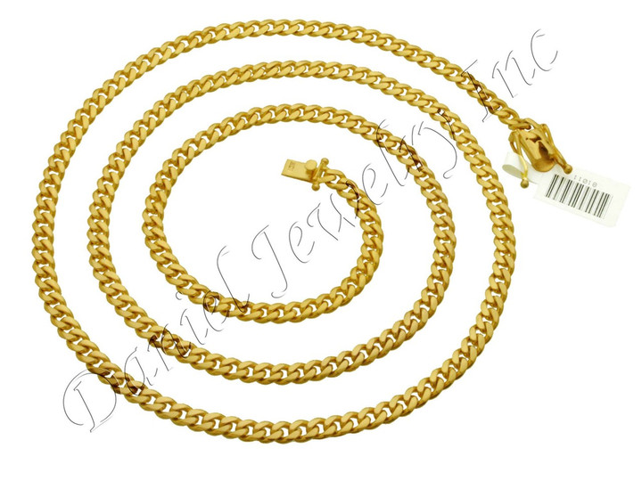 5mm Miami Cuban Link 18k Solid Chain