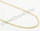 2mm Rope Solid Diamond Cut Chain 14k gold