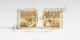 Mens Ladies Earring 10k Yellow Gold White Diamond 1.45ct Pave Stud Square Custom