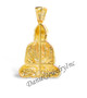 New Buddha Pendant Yellow Gold 1 1/2" White Diamond .98ct 14k Custom Pendant