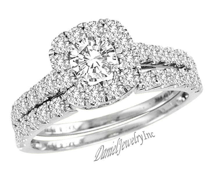 Bridal Ladies 1.38ct Diamond Wedding Ring White Gold 14k