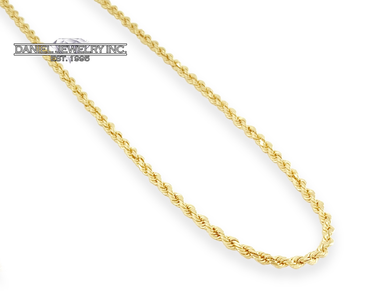 4mm Diamond Cut Rope Chain, Italian 14k Gold by Proclamation Jewelry