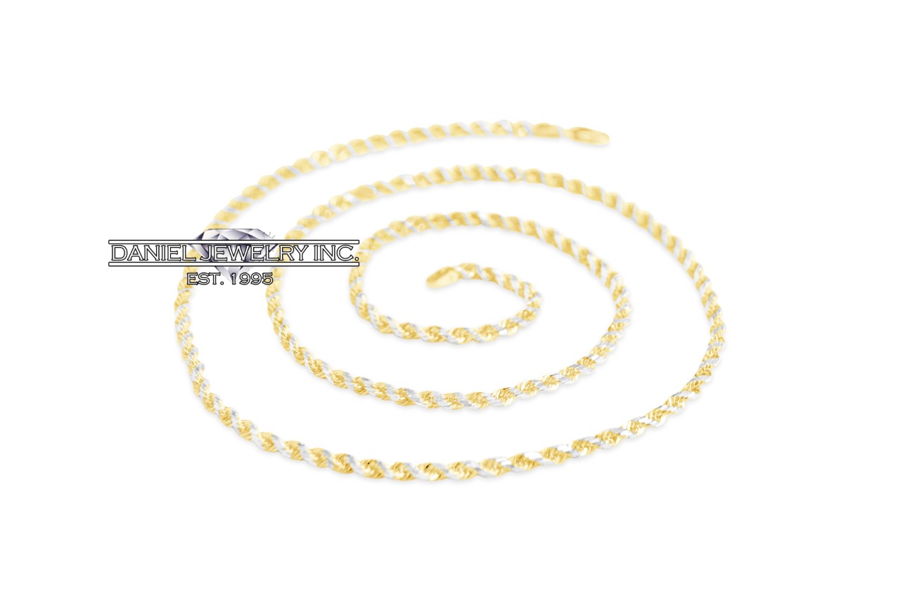 Rope Solid Chain 26" 24" 22" 14k gold 3mm 19.4g Yellow Necklace Twist