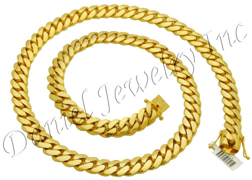 12mm Miami Cuban Link 18k Chain 【50cm】【12mm】【18K刻印
