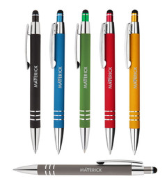 Celena Soft-Touch Kugelschreiber aus Metall mit Stylus