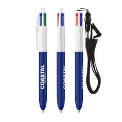 BIC® 4 Colours Soft avec Lanyard