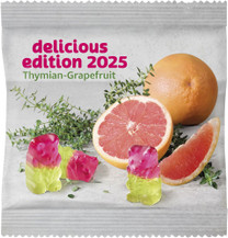 Vegane Thymian-Grapefruit Bärchen im konventionellen Tütchen Vegane Thymian-Grapefruit Bärchen im konventionellen Tütchen