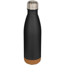 Cove 500 ml doppelwandige, vakuumisolierte Trinkflasche aus Edelstahl mit Korkdetails