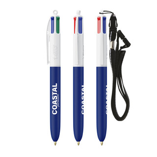 BIC® 4 Colours Soft avec Lanyard