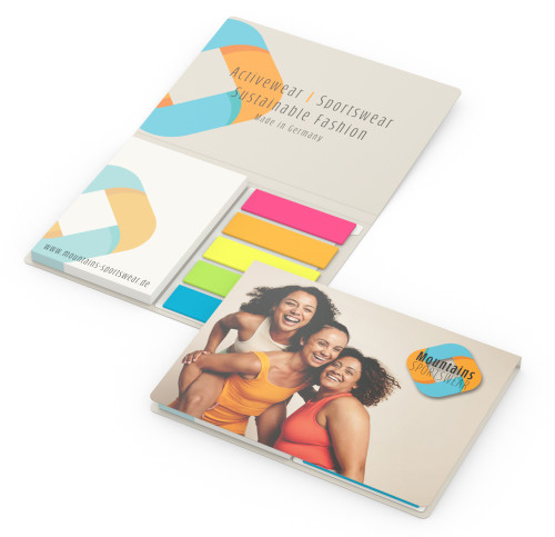 Lisbon Sticky Note Set, Natural Recycled Cardboard