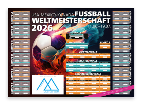 WM-Planer Spielplan-Wandplaner Fußball-WM 2026