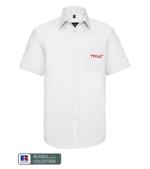 RUSSELL Short-Sleeved Ultimate Non-Iron Shirt - Embroidered