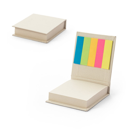 KAIRON. 2-in-1 Office Set made from 100% Recycled Paper with 6 Sticky Note Pads