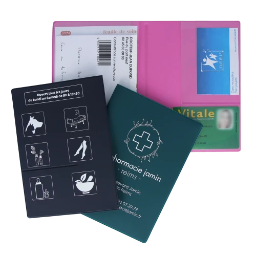 Garde-ordonnances portefeuille 1 carte – Impression 1 couleur