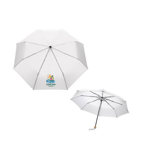 Mini parapluie en bambou pongee 20,5" Impact AWARE RPET 190T
