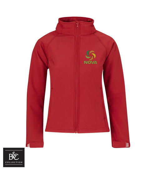B&C Softshelljacke mit Kapuze Damen - bestickt