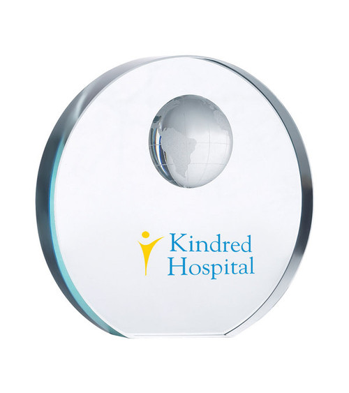 MONDAL Round Glass Trophy