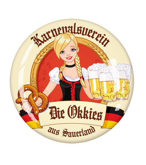 Round Button Badge with Safety Pin 55 mm