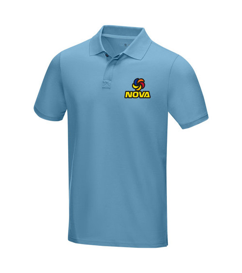 GRAPHITE polo shirt made of organic material - printed