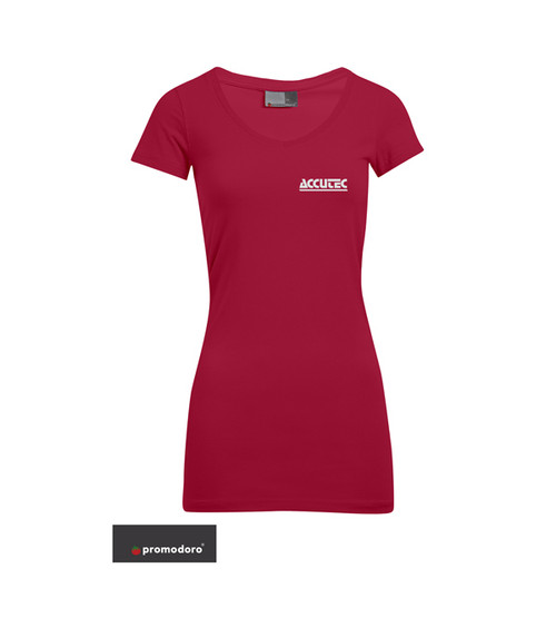 Promodoro V-Neck Slimfit T-Shirt Women - Screen Print