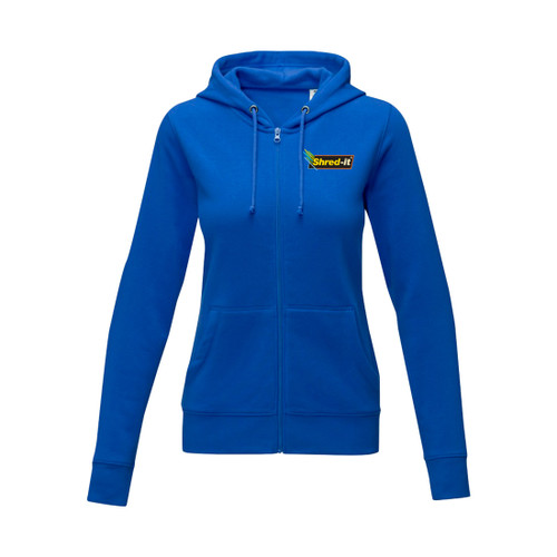 Sweat à capuche zippé femme THERON - brodé