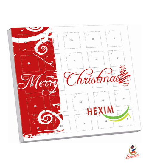 Adventskalender SAROTTI Schoko-Täfelchen - Rote Weihnacht