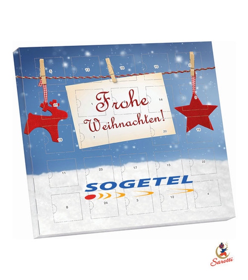 Adventskalender SAROTTI Schoko-Täfelchen - Wäscheleine