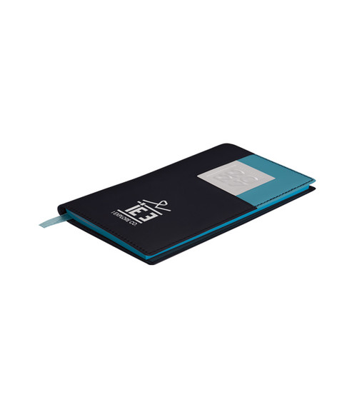 Taschenkalender Regatta Pacific mit Stylus & farbigen Papierkanten