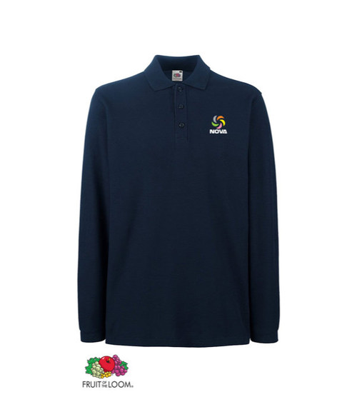Polo Fruit of the Loom avec manches longues Homme 170 g/m² - imprimé