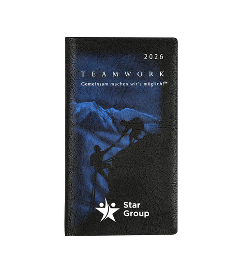 Taschenkalender Teamwork Peak mit Haftnotizzetteln