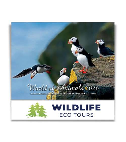 Calendrier Mural Monde d'animaux 6 langues