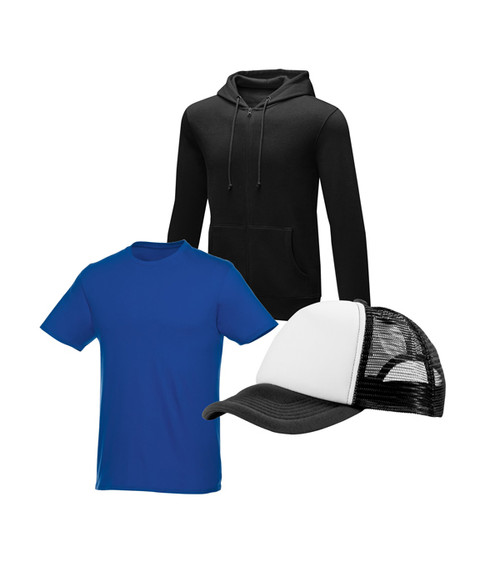 Textilien-Set 3-teilig bestehend aus Hoodie, T-Shirt und Cap