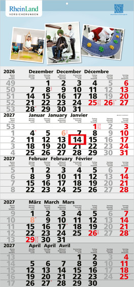 5-Monatskalender Quintus 5 Bestseller (Einblatt)