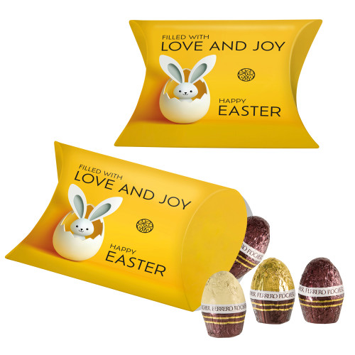 Emballage coussin promotionnel avec œufs Ferrero Rocher