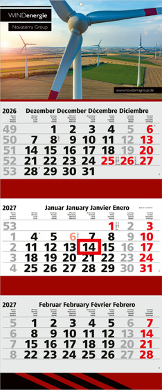 Calendrier 3 mois Maxi 3 Post Bestseller (Multi-blocs)