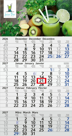 Calendrier 4 mois Budget 4 Recyclage (feuille unique)