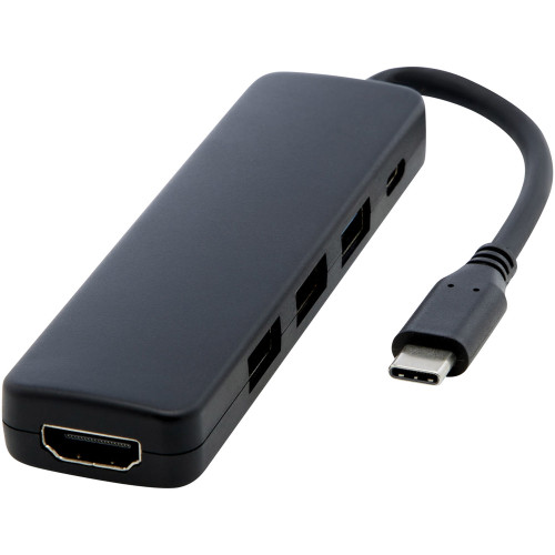 Adaptateur multimédia Loop en plastique RCS recyclé USB 2.0-3.0 avec port HDMI