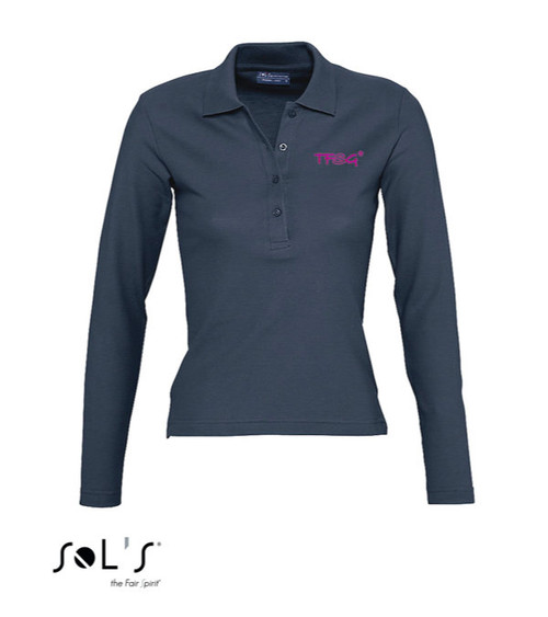 Sol´s Poloshirt mit Langarm Damen 210 g/m² - bestickt