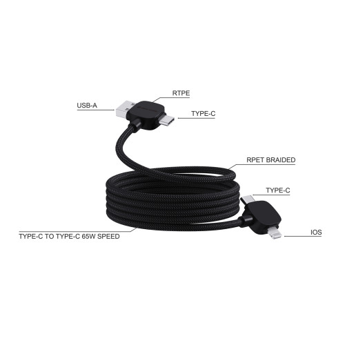 Urban Vitamin Stockton 65W magnet. Kabel RCS recyc. TPE/PET