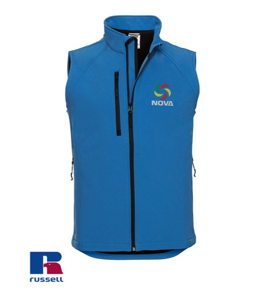 RUSSELL Softshellweste Herren 340 g/m² - bestickt